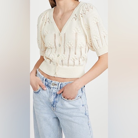 Astr Sweaters - Anthropologie Pointelle top ASTR The Label Peyton Cardigan Small shirt